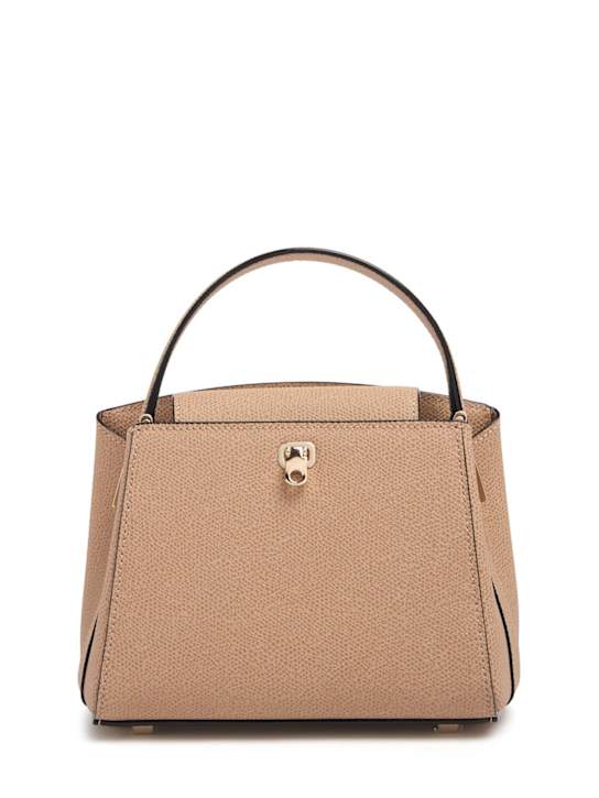 Valextra: Micro Brera soft grained leather bag - Cachemire - women_0 | Luisa Via Roma