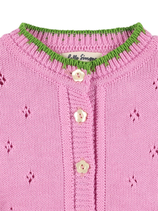 Hello Simone: Cardigan in maglia di cotone organico - kids-girls_1 | Luisa Via Roma
