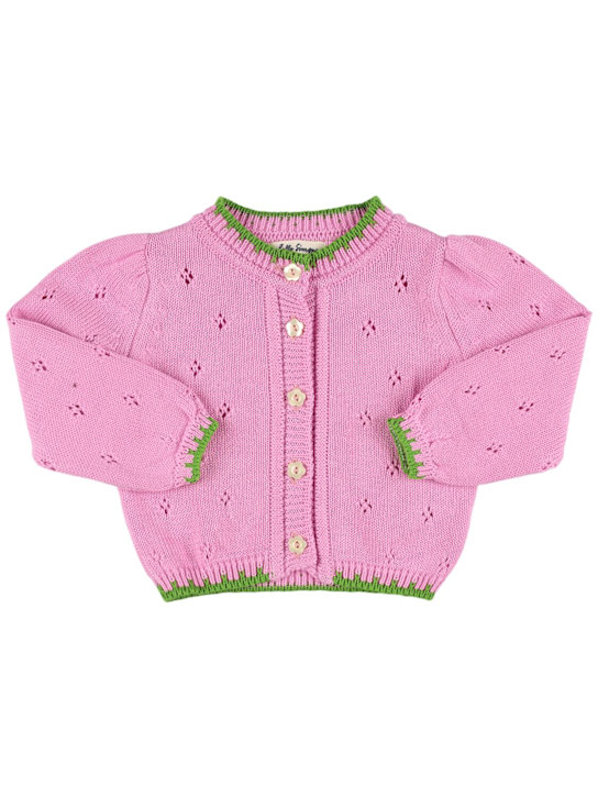 Hello Simone: Cardigan in maglia di cotone organico - kids-girls_0 | Luisa Via Roma