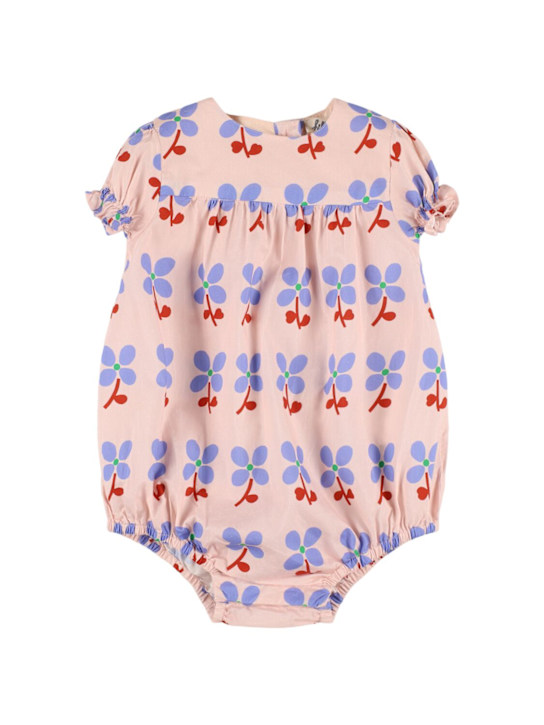 Hello Simone: Tutina in cotone stampato - Rosa/Blue - kids-girls_0 | Luisa Via Roma