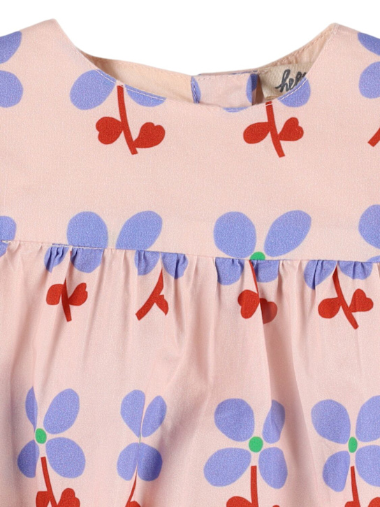 Hello Simone: Tutina in cotone stampato - Rosa/Blue - kids-girls_1 | Luisa Via Roma