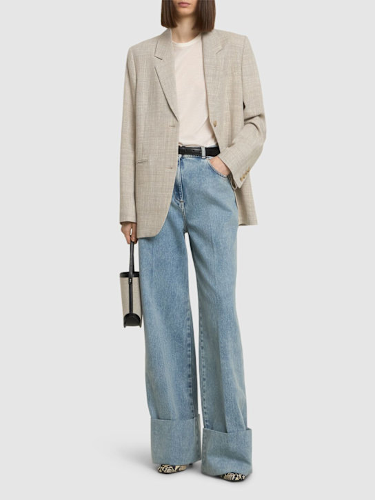 High rise denim wide jeans - Thumbnail 2