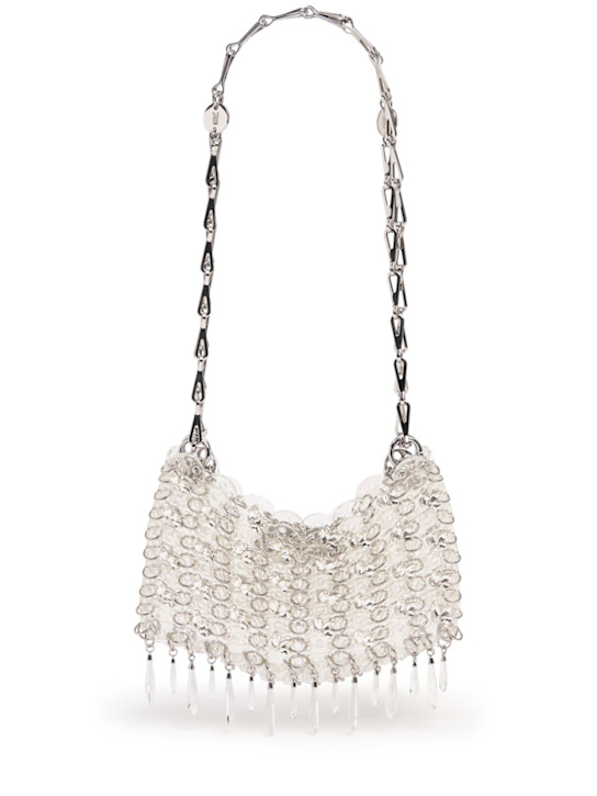 Rabanne: Sac à Main crystal shoulder bag - Silver/Transpar - women_0 | Luisa Via Roma