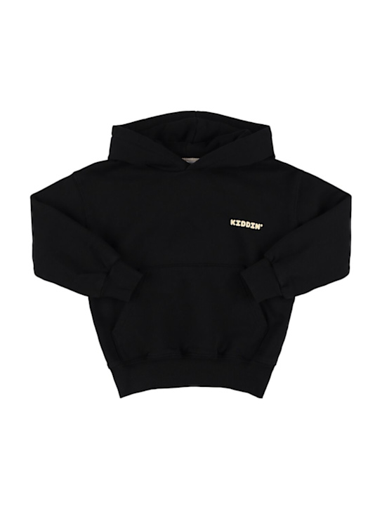 Kiddin: Cotton sweatshirt - Black - kids-boys_0 | Luisa Via Roma