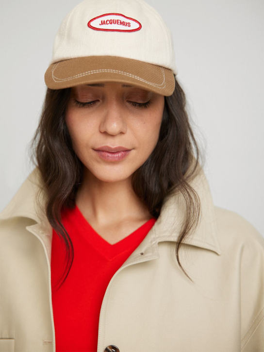 Jacquemus: La Casquette canvas gelato cap - women_1 | Luisa Via Roma