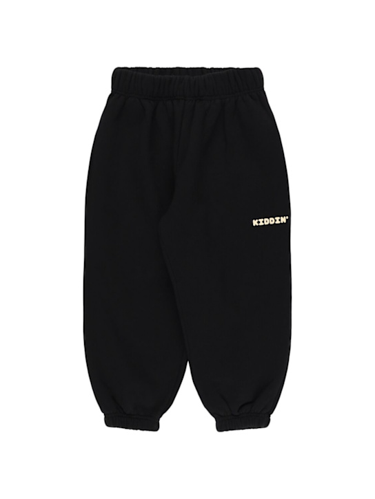 Kiddin: Cotton sweatpants - Black - kids-boys_0 | Luisa Via Roma