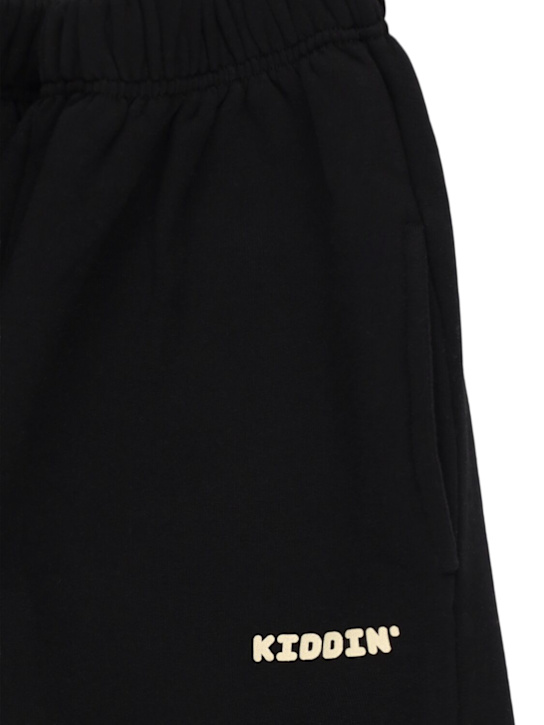 Kiddin: Cotton sweatpants - Black - kids-boys_1 | Luisa Via Roma