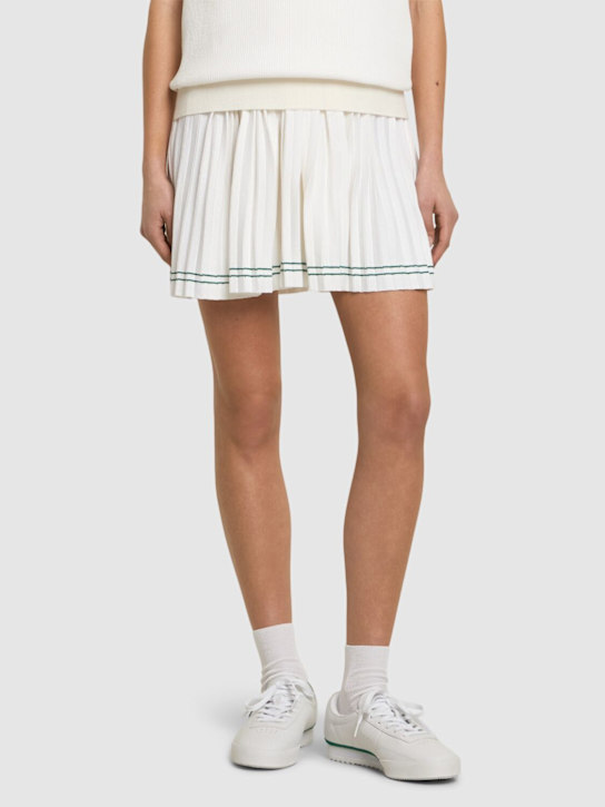 LACOSTE: Sneakers Court in pelle - Bianco - women_1 | Luisa Via Roma