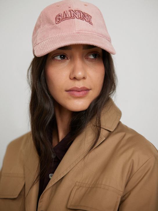 GANNI: Corduroy baseball cap - women_1 | Luisa Via Roma