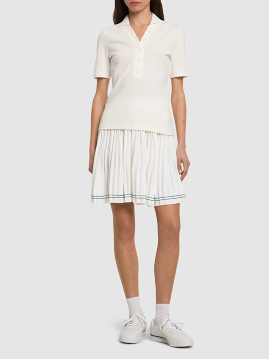 LACOSTE: Livana 半袖コットンポロトップ - women_1 | Luisa Via Roma