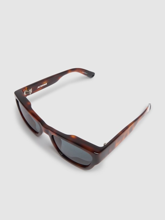 Jacquemus: Meridiano squared sunglasses - T-shell/Grey - women_2 | Luisa Via Roma