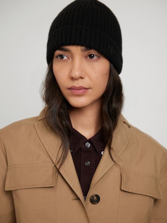 Tory Burch: Rib knit cashmere beanie - women_1 | Luisa Via Roma