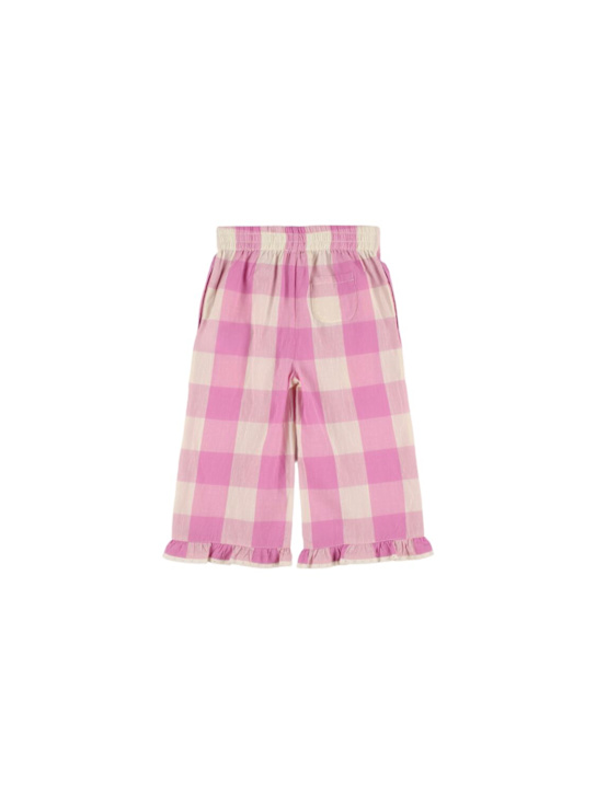 Hello Simone: Pantaloni in mussola di cotone stampato - Lilla - kids-girls_1 | Luisa Via Roma