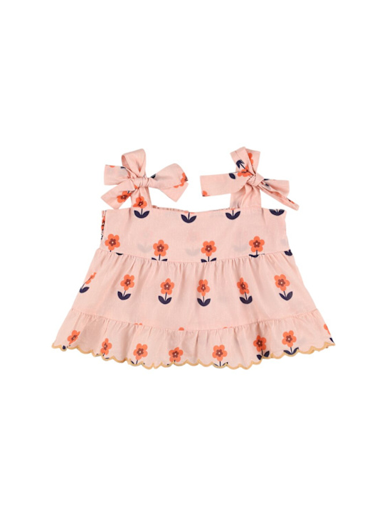 Hello Simone: Top in cotone con ricami - Rosa - kids-girls_0 | Luisa Via Roma