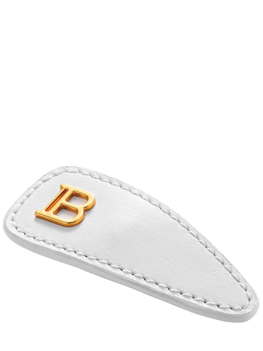 Balmain Hair: Clip per capelli Printemps in pelle - Bianco - beauty-women_0 | Luisa Via Roma