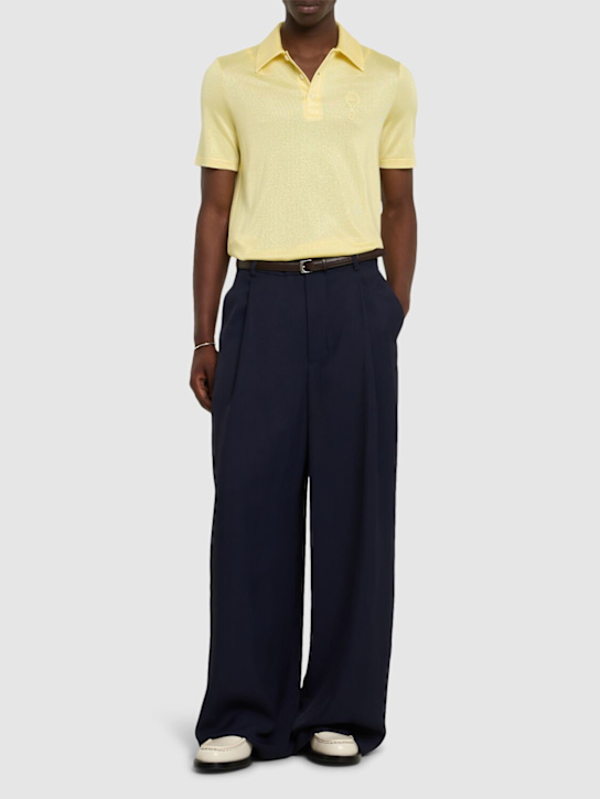 LACOSTE: Lorenzacio shiny piqué polo top - men_1 | Luisa Via Roma