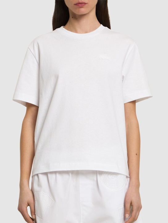LACOSTE: Life short sleeve cotton jersey t-shirt - women_1 | Luisa Via Roma