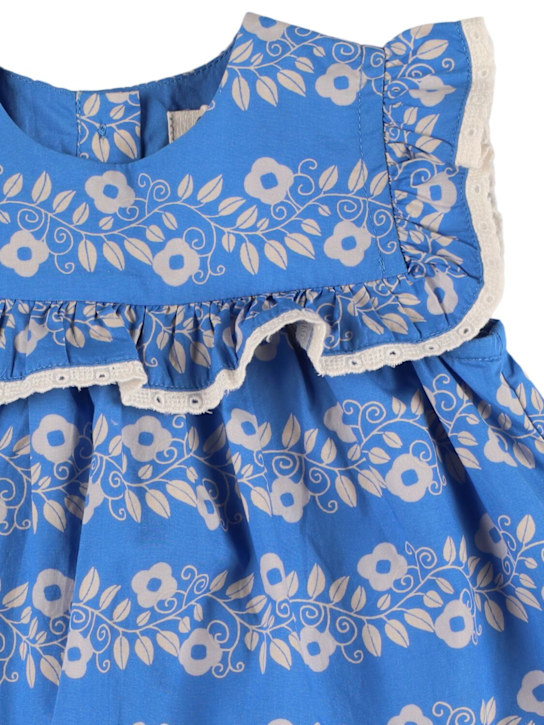 Hello Simone: Printed cotton poplin dress - Blue - kids-girls_1 | Luisa Via Roma