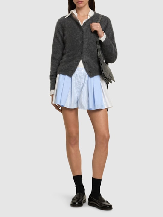Alexander Wang: Shorts boxer in cotone plissé - women_1 | Luisa Via Roma