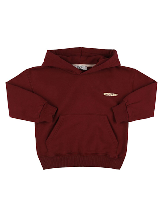 Kiddin: Cotton sweatshirt - Bordeaux - kids-boys_0 | Luisa Via Roma