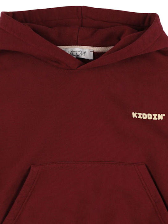Kiddin: Cotton sweatshirt - Bordeaux - kids-boys_1 | Luisa Via Roma