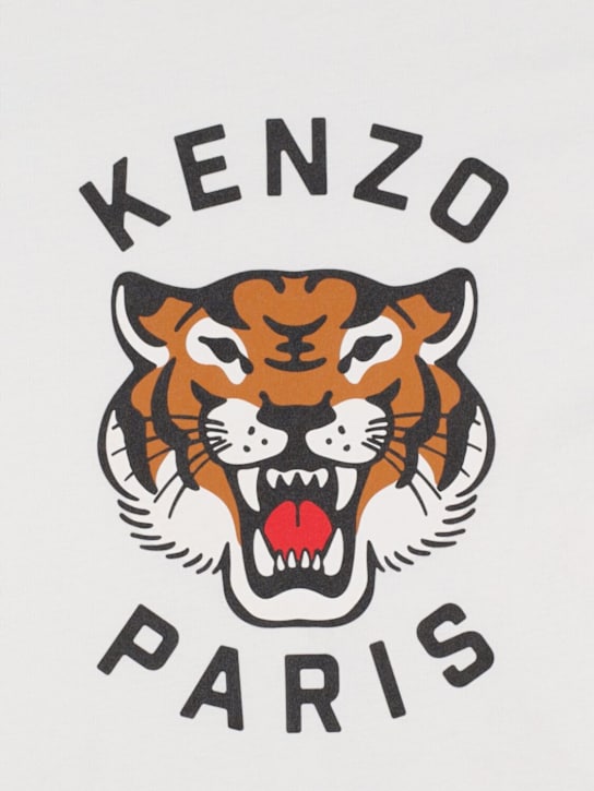 Kenzo Kids: Camiseta de jersey de algodón estampada - Blanco - kids-boys_1 | Luisa Via Roma