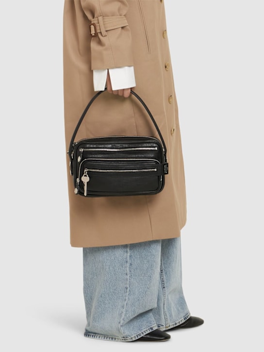 Acne Studios: Small Camero Party leather shoulder bag - women_1 | Luisa Via Roma