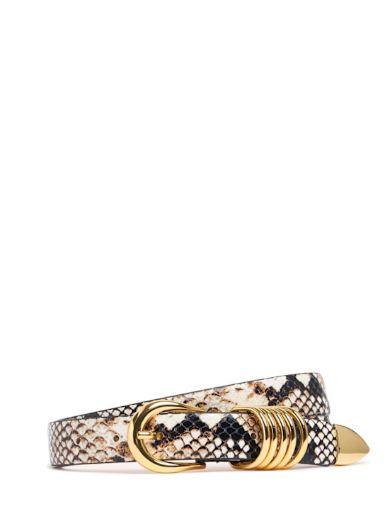 Déhanche: Hollyhock snake embossed leather belt - women_0 | Luisa Via Roma