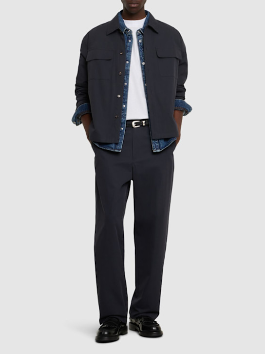 Frame: Cotton relaxed pants - Navy - men_1 | Luisa Via Roma