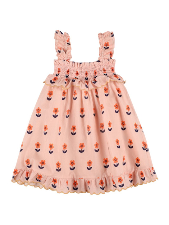 Hello Simone: Vestito in cotone stampato - Rosa - kids-girls_0 | Luisa Via Roma