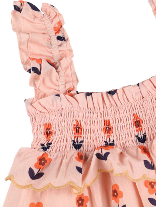 Hello Simone: Vestito in cotone stampato - Rosa - kids-girls_1 | Luisa Via Roma