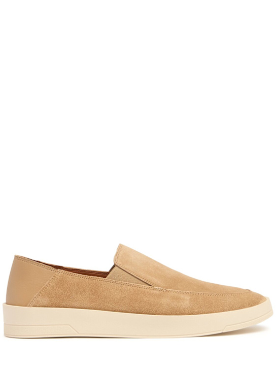 Frescobol Carioca: Telo suede slip-on shoes - men_0 | Luisa Via Roma