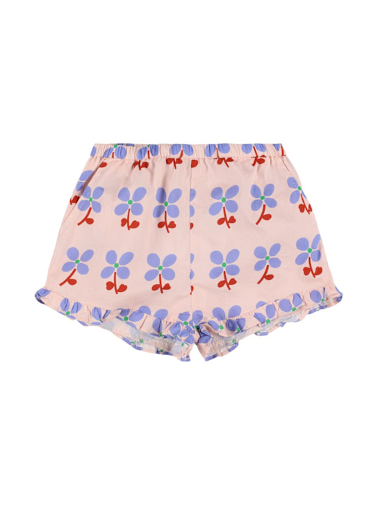 Hello Simone: Shorts in cotone stampato - Rosa/Blue - kids-girls_0 | Luisa Via Roma