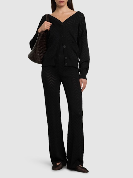 Missoni: Flared chevron jacquard pants - women_1 | Luisa Via Roma