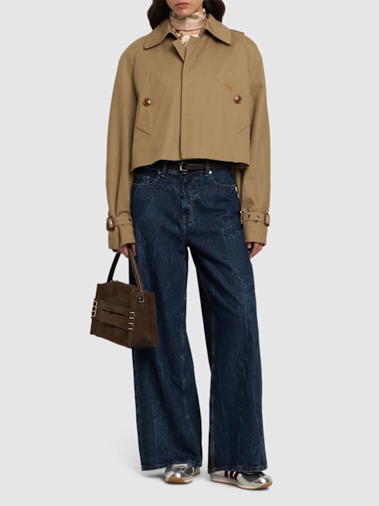 Graziano short gabardine trench coat - Thumbnail 2