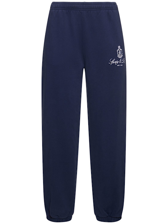 Sporty & Rich: Vendome embroidered sweatpants - women_0 | Luisa Via Roma