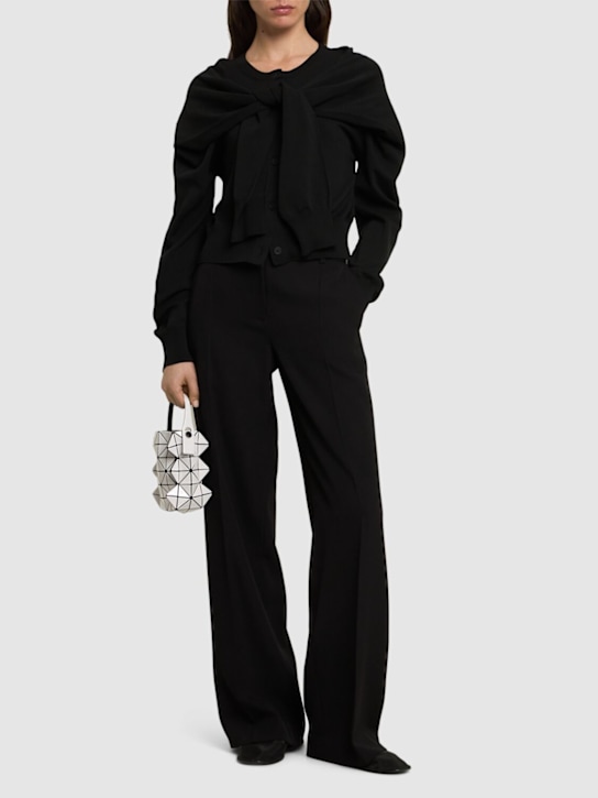 ISSEY MIYAKE: Four sleeved knitted cardigan - women_1 | Luisa Via Roma