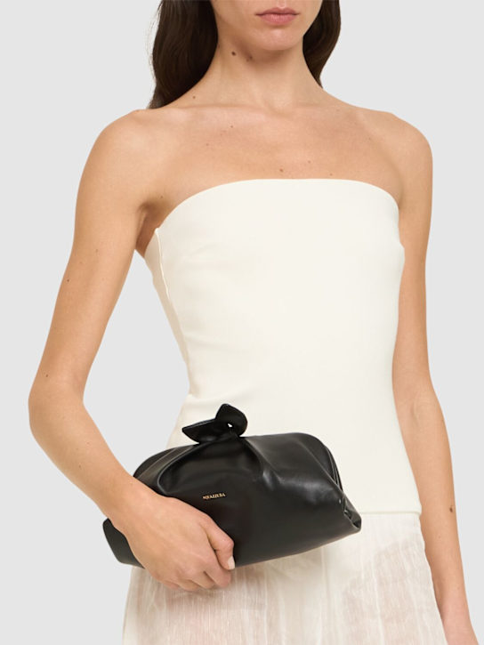 Aquazzura: Bow Tie leather clutch - women_1 | Luisa Via Roma