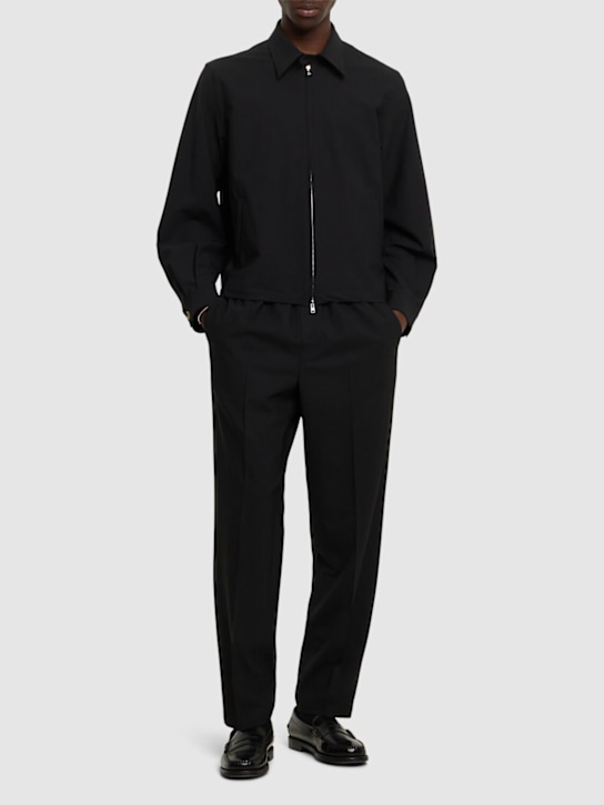 CELLAR DOOR: Brent wool blend zip jacket - Black - men_1 | Luisa Via Roma