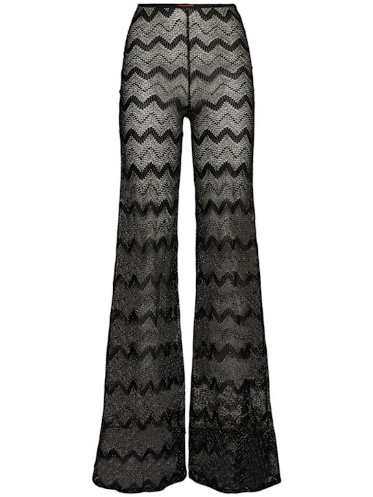 Missoni: Chevron flared pants - women_0 | Luisa Via Roma