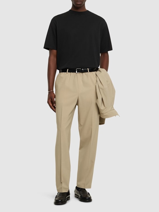 CELLAR DOOR: Daniel light cotton blend jersey t-shirt - Black - men_1 | Luisa Via Roma