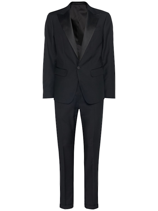 Dsquared2: Smoking aus Woll/Seidengabardine "Tokyo" - Schwarz - men_0 | Luisa Via Roma