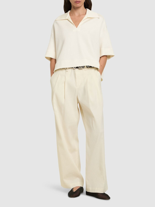 ISSEY MIYAKE: Personality wide pants - White - women_1 | Luisa Via Roma