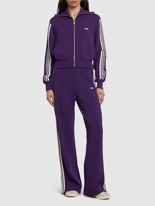 Autry: Knit track jacket - Anemone - women_1 | Luisa Via Roma
