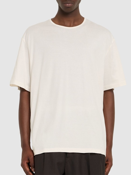 Lemaire: Relaxed  fit cotton jersey t-shirt - White - men_2 | Luisa Via Roma