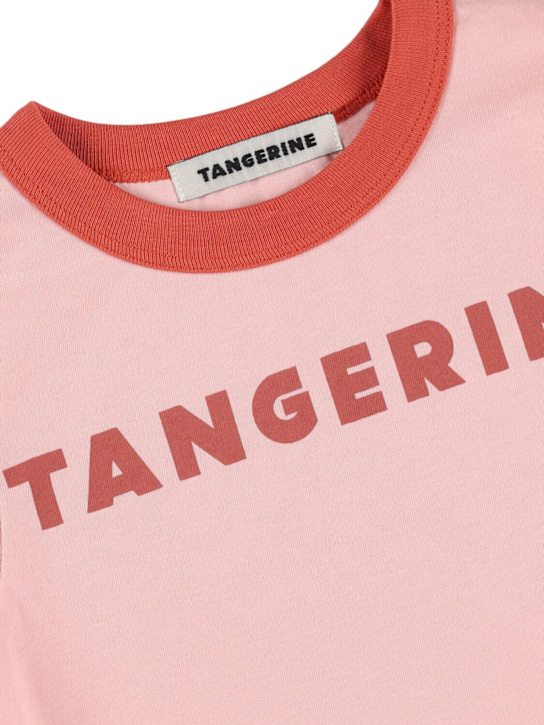 TANGERINE: T-shirt cropped in cotone con stampa - Rosa - kids-girls_1 | Luisa Via Roma