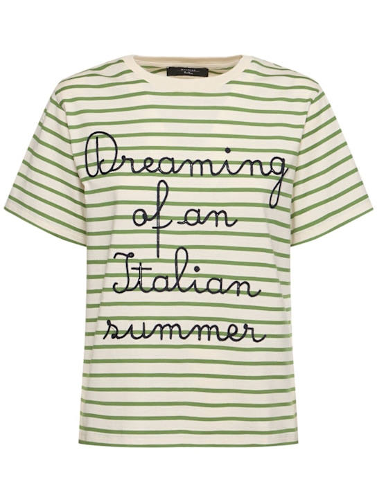 Weekend Max Mara: Olga コットンジャージーTシャツ - women_0 | Luisa Via Roma