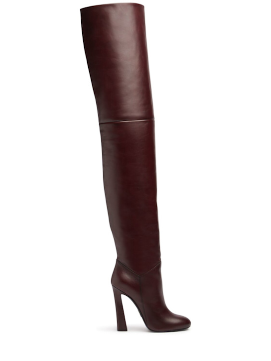 Dsquared2: 120mm Leather over-the-knee boots - women_0 | Luisa Via Roma