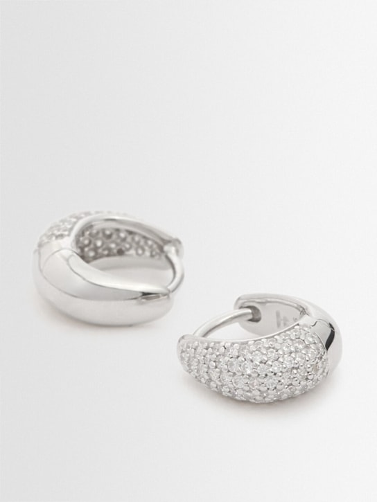 Tom Wood: Ice Huggies pavé earrings - men_1 | Luisa Via Roma