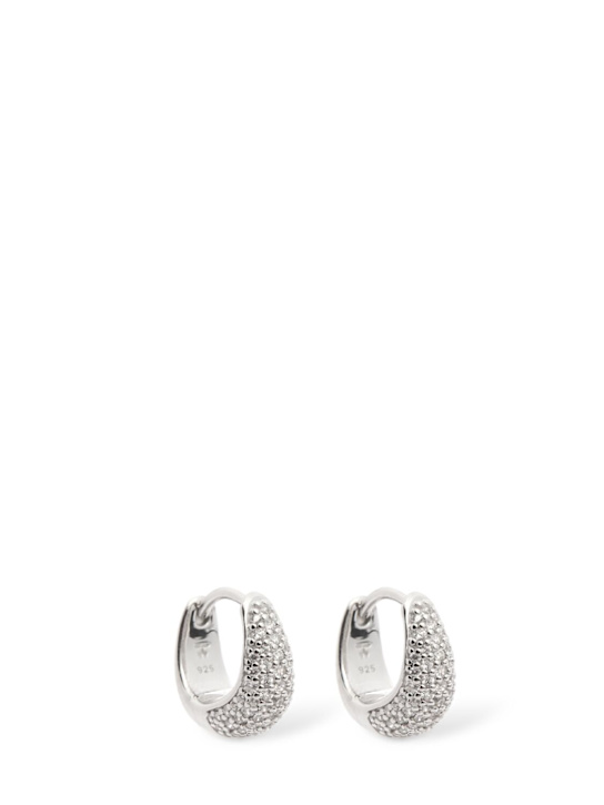 Tom Wood: Ice Huggies pavé earrings - men_0 | Luisa Via Roma